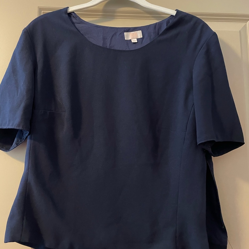 Navy top.